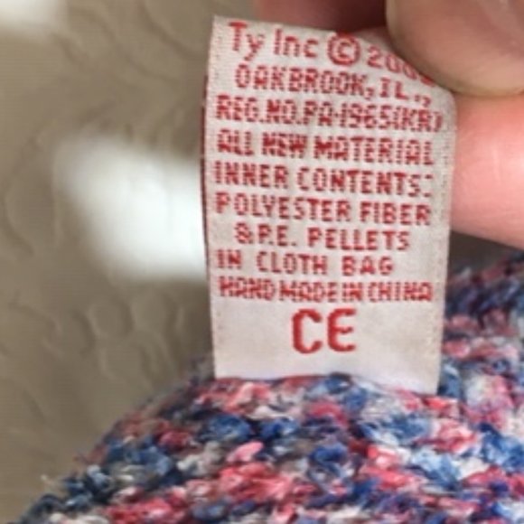 Ty Beanie Buddies 2002 Bear USA 13" Red White Blue Ribbon Bow Patriotic - Picture 6 of 6